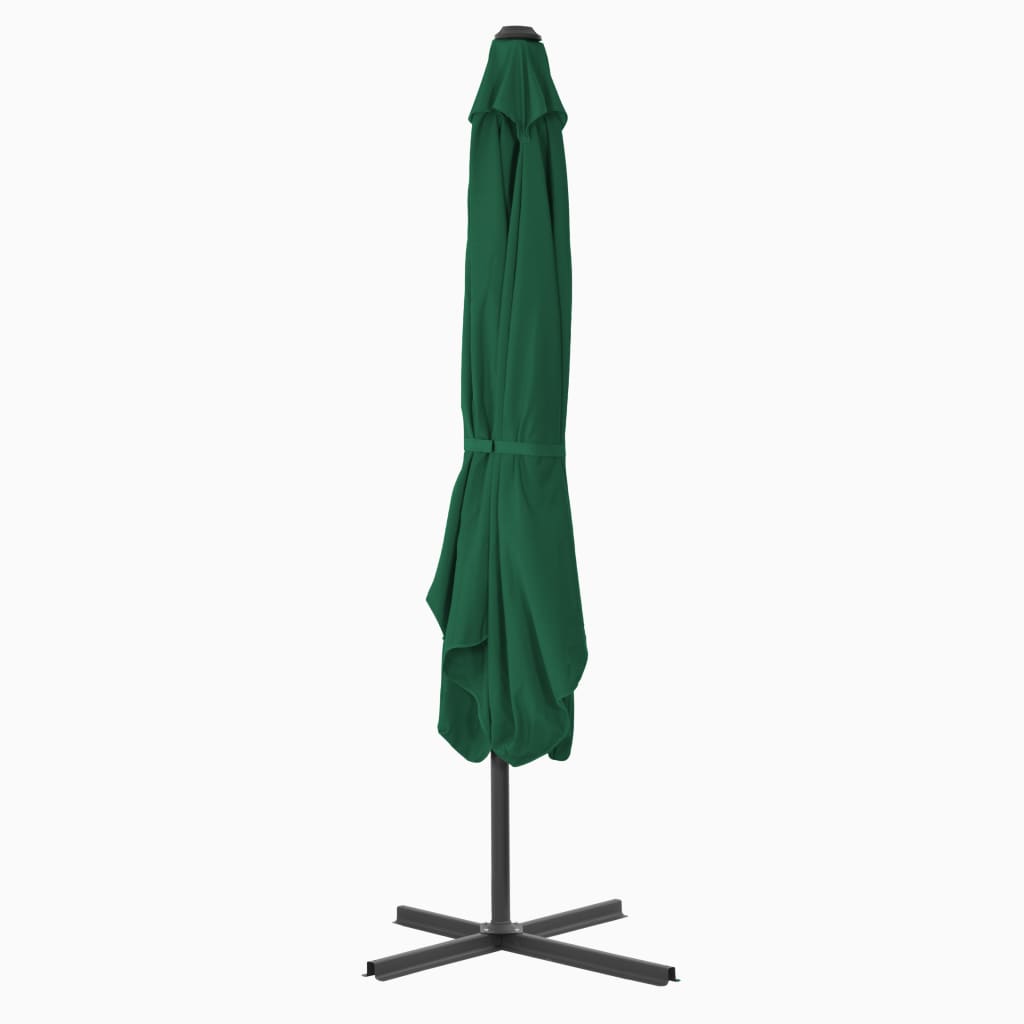 vidaXL Garden Parasol | Green | Polyester, Steel | Large