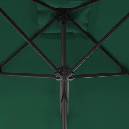 44881 vidaXL Outdoor Parasol with Steel Pole 250x250 cm Green
