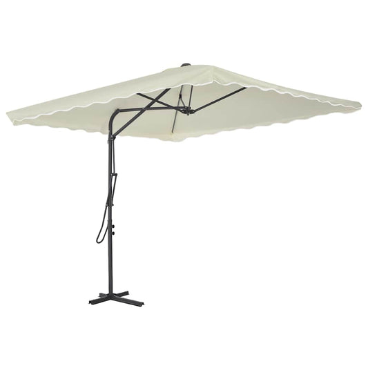 vidaXL Garden Parasol | Sand | Polyester | 250x250 cm | Rotatable
