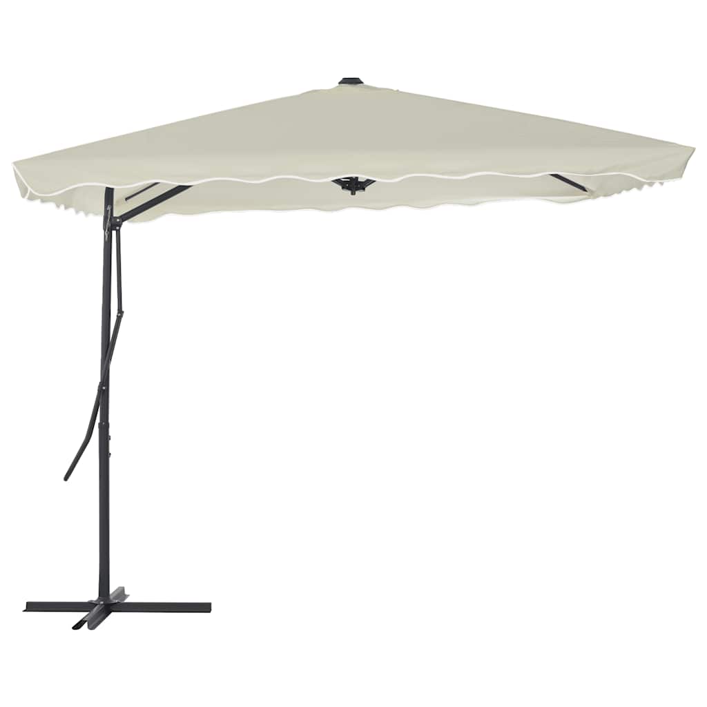 44882 vidaXL Outdoor Parasol with Steel Pole 250x250 cm Sand