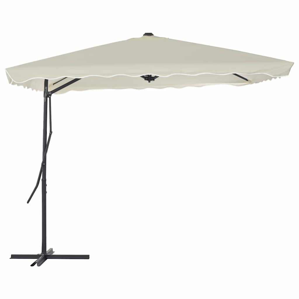44882 vidaXL Outdoor Parasol with Steel Pole 250x250 cm Sand