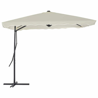 44882 vidaXL Outdoor Parasol with Steel Pole 250x250 cm Sand