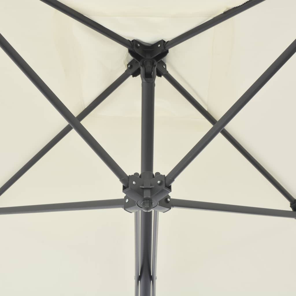 44882 vidaXL Outdoor Parasol with Steel Pole 250x250 cm Sand