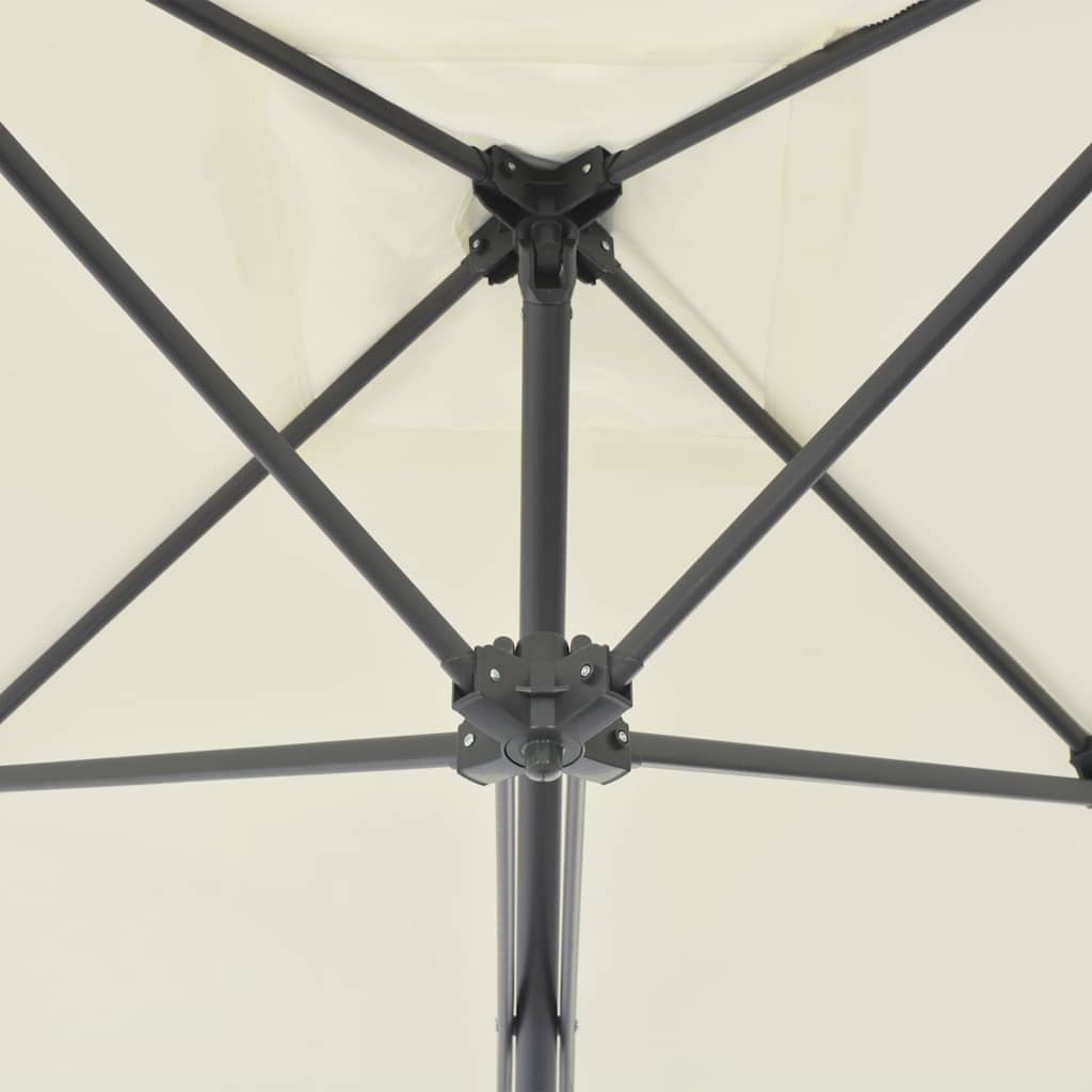 44882 vidaXL Outdoor Parasol with Steel Pole 250x250 cm Sand