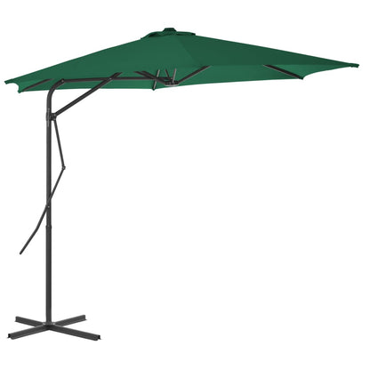 vidaXL Garden Parasol with Steel Pole 300 cm Green