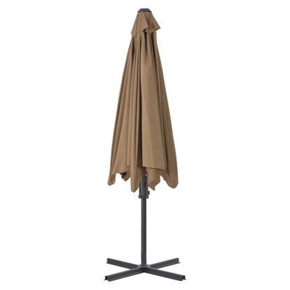 vidaXL Garden Parasol with Steel Pole 300 cm Taupe