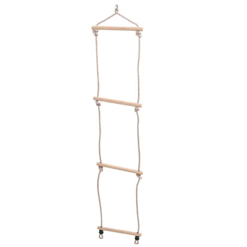 vidaXL Swing Seat with Rope Ladder Blue 37x15 cm PE