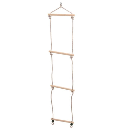 vidaXL Swing Seat with Rope Ladder Blue 37x15 cm PE