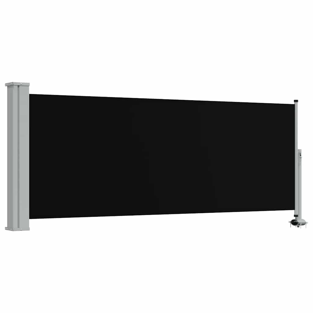 vidaXL Patio Retractable Side Awning 100 x 300 cm Black