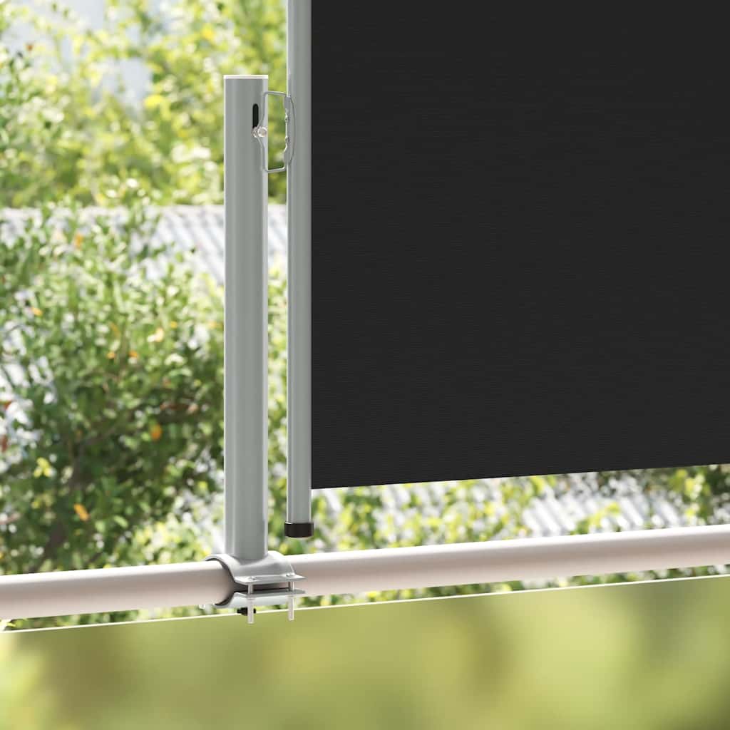 vidaXL Patio Retractable Side Awning 100 x 300 cm Black
