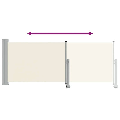 45185 vidaXL Patio Retractable Side Awning 100 x 300 cm Cream