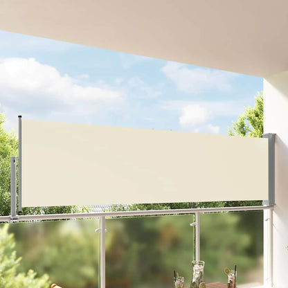 vidaXL Patio Retractable Side Awning 100 x 300 cm Cream