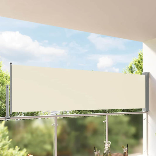 vidaXL Patio Retractable Side Awning 100 x 300 cm Cream