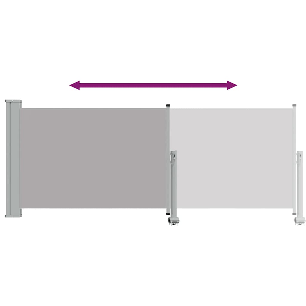 vidaXL Patio Retractable Side Awning 100 x 300 cm Grey