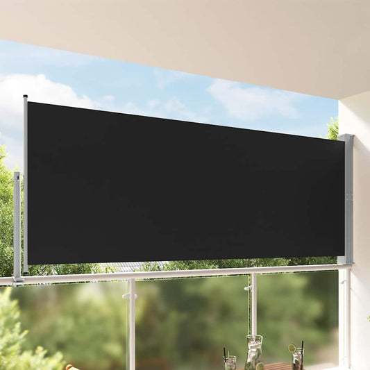 45190 vidaXL Patio Retractable Side Awning 140 x 300 cm Black