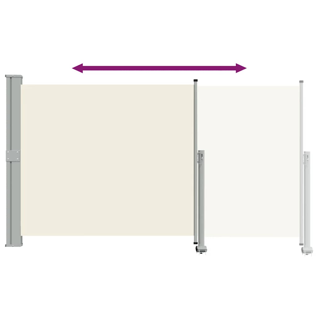 vidaXL Patio Retractable Side Awning 140 x 300 cm Cream