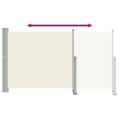 vidaXL Patio Retractable Side Awning 140 x 300 cm Cream