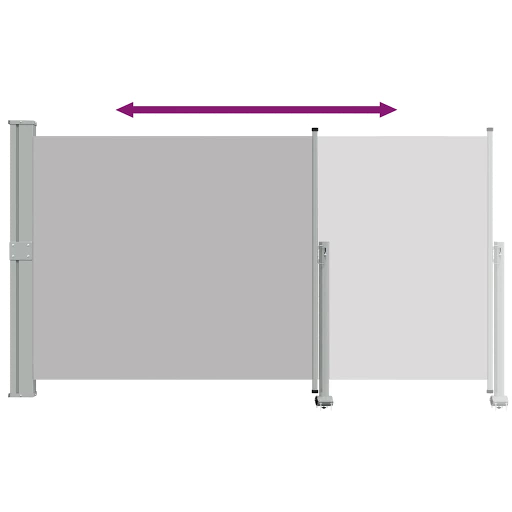 vidaXL Patio Retractable Side Awning 140 x 300 cm Grey