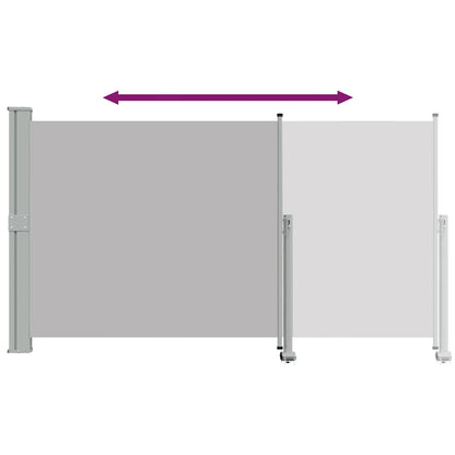vidaXL Patio Retractable Side Awning 140 x 300 cm Grey
