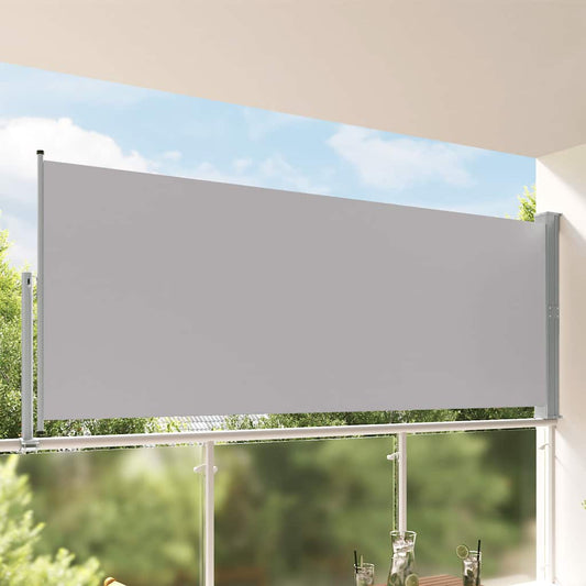 45192 vidaXL Patio Retractable Side Awning 140 x 300 cm Grey