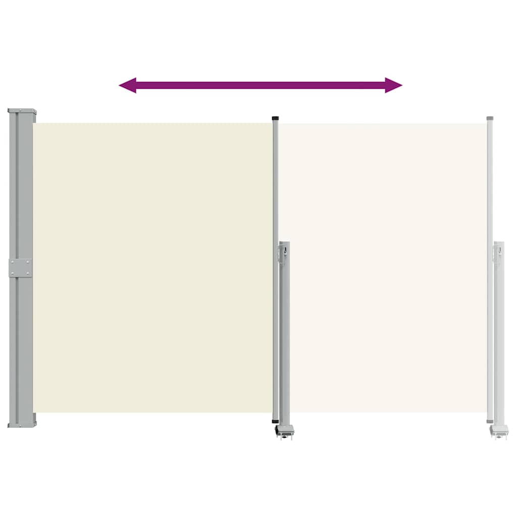 vidaXL Patio Retractable Side Awning 160 x 300 cm Cream