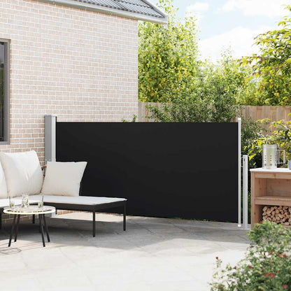 vidaXL Side Awning | Black | Polyester, Steel | 140 x 300 cm | Retractable