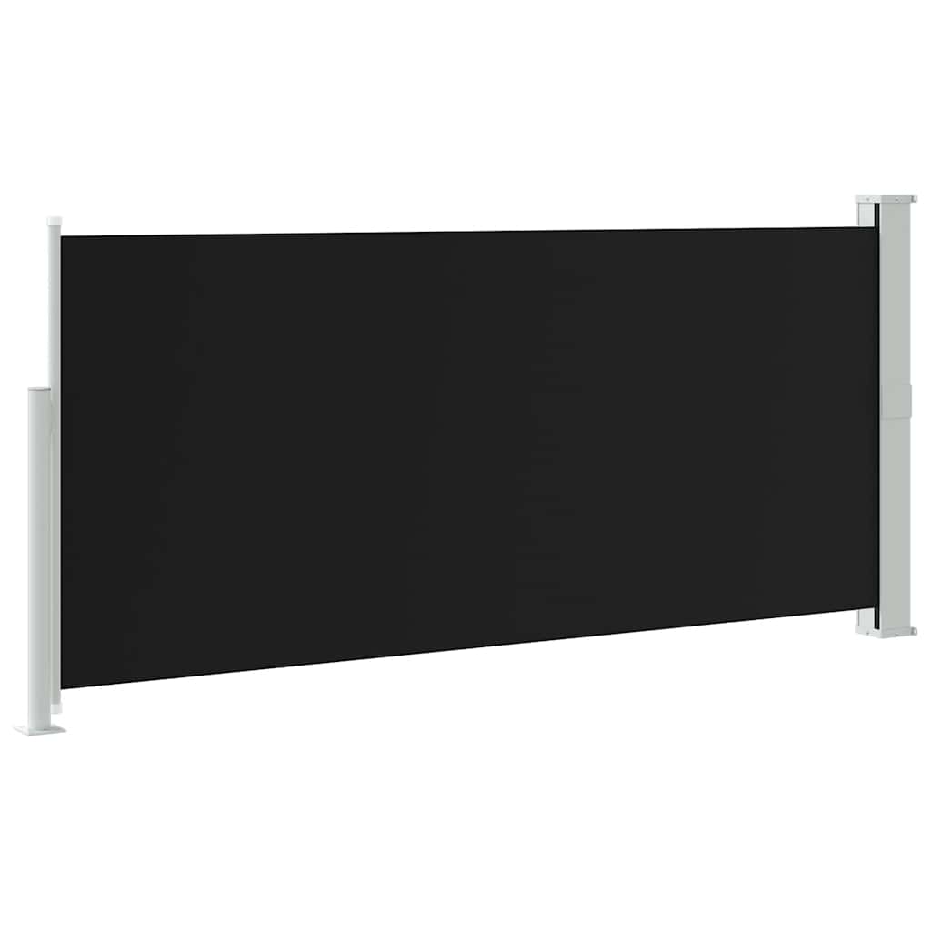 vidaXL Side Awning | Black | Polyester, Steel | 140 x 300 cm | Retractable