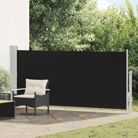 vidaXL Side Awning | Black | Polyester, Steel | 140 x 300 cm | Retractable