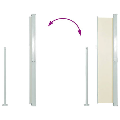 vidaXL Side Awning | Cream, Green Grey