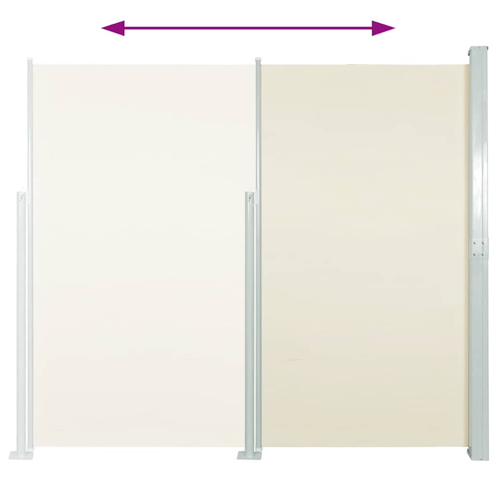 vidaXL Side Awning | Cream, Green Grey