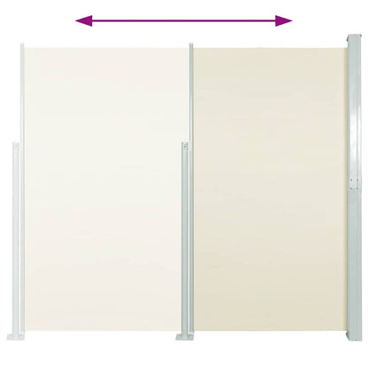 vidaXL Side Awning | Cream, Green Grey