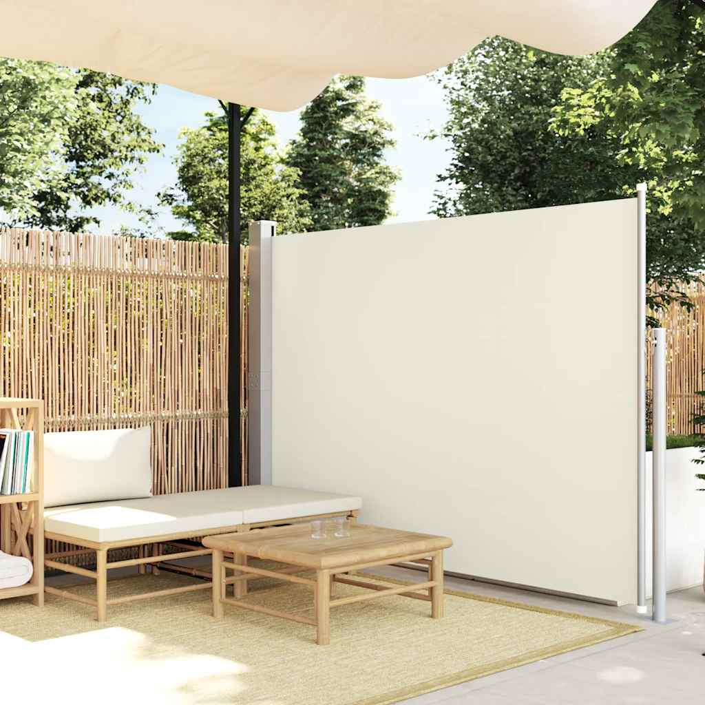 vidaXL Side Awning | Cream, Green Grey