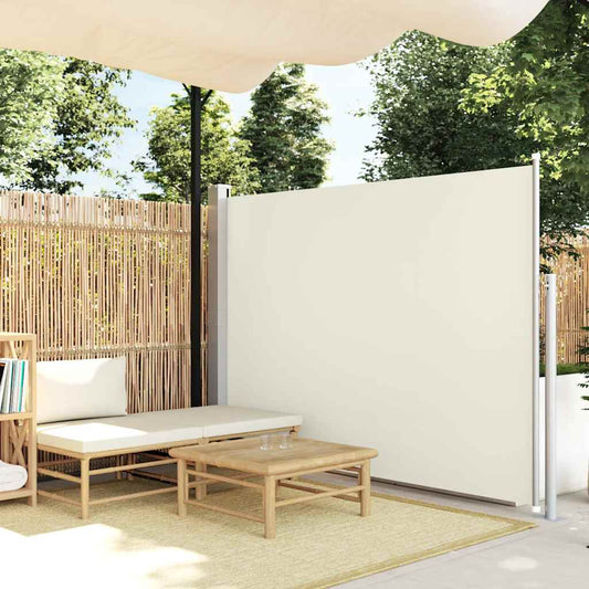 vidaXL Side Awning | Cream, Green Grey