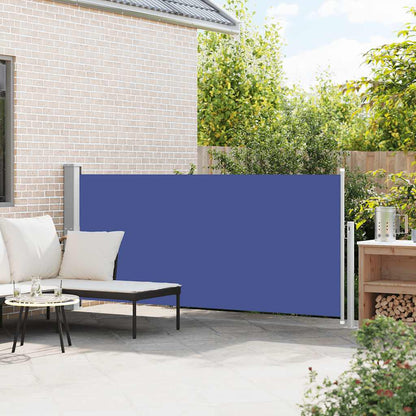 vidaXL Side Awning | Blue | Steel frame, 100% polyester fabric with PU coating