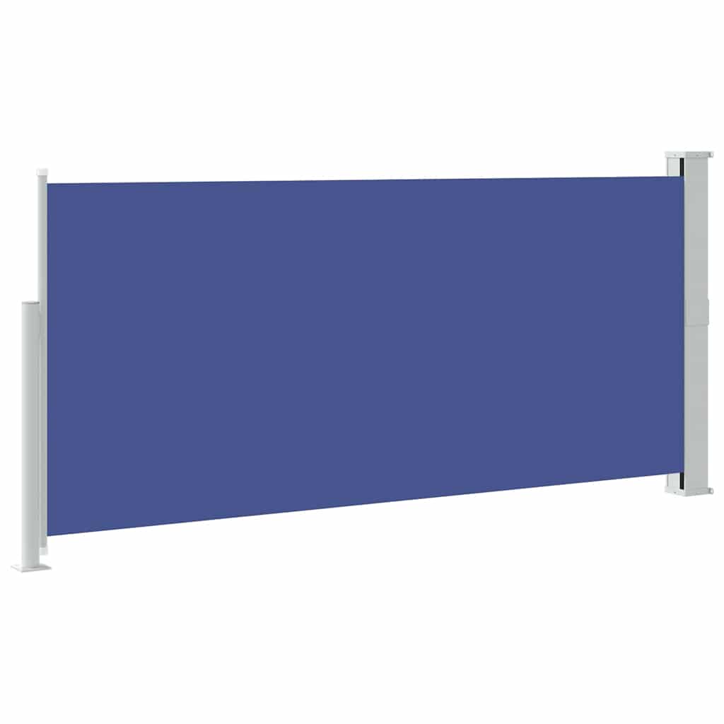 vidaXL Side Awning | Blue | Steel frame, 100% polyester fabric with PU coating