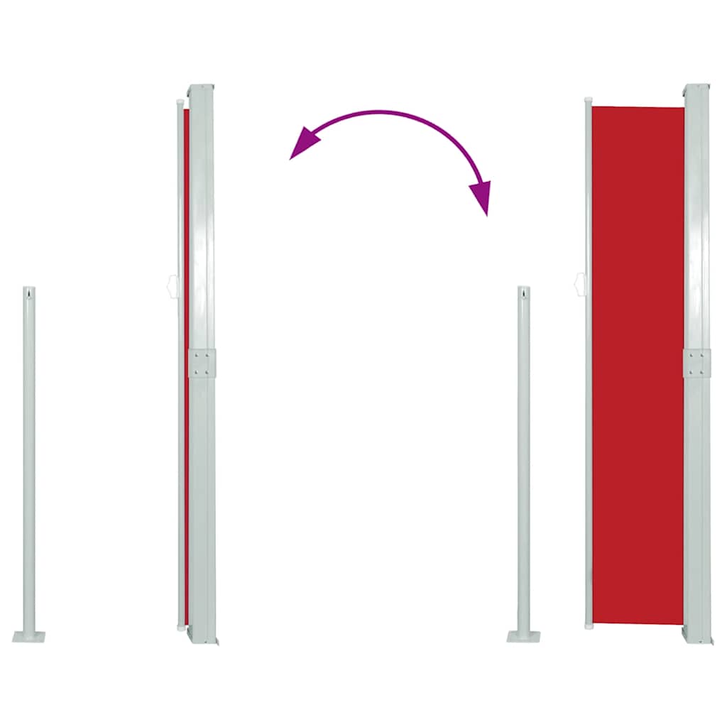 vidaXL Retractable Side Awning 140 x 300 cm Red
