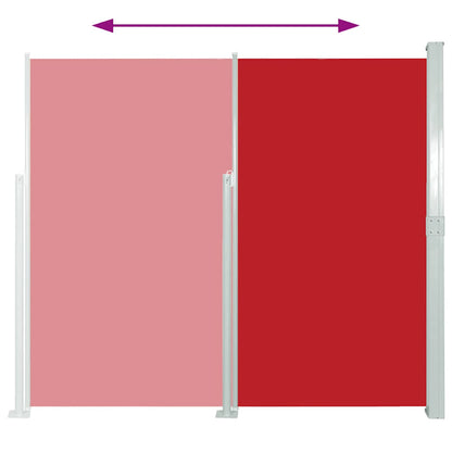 vidaXL Retractable Side Awning 140 x 300 cm Red
