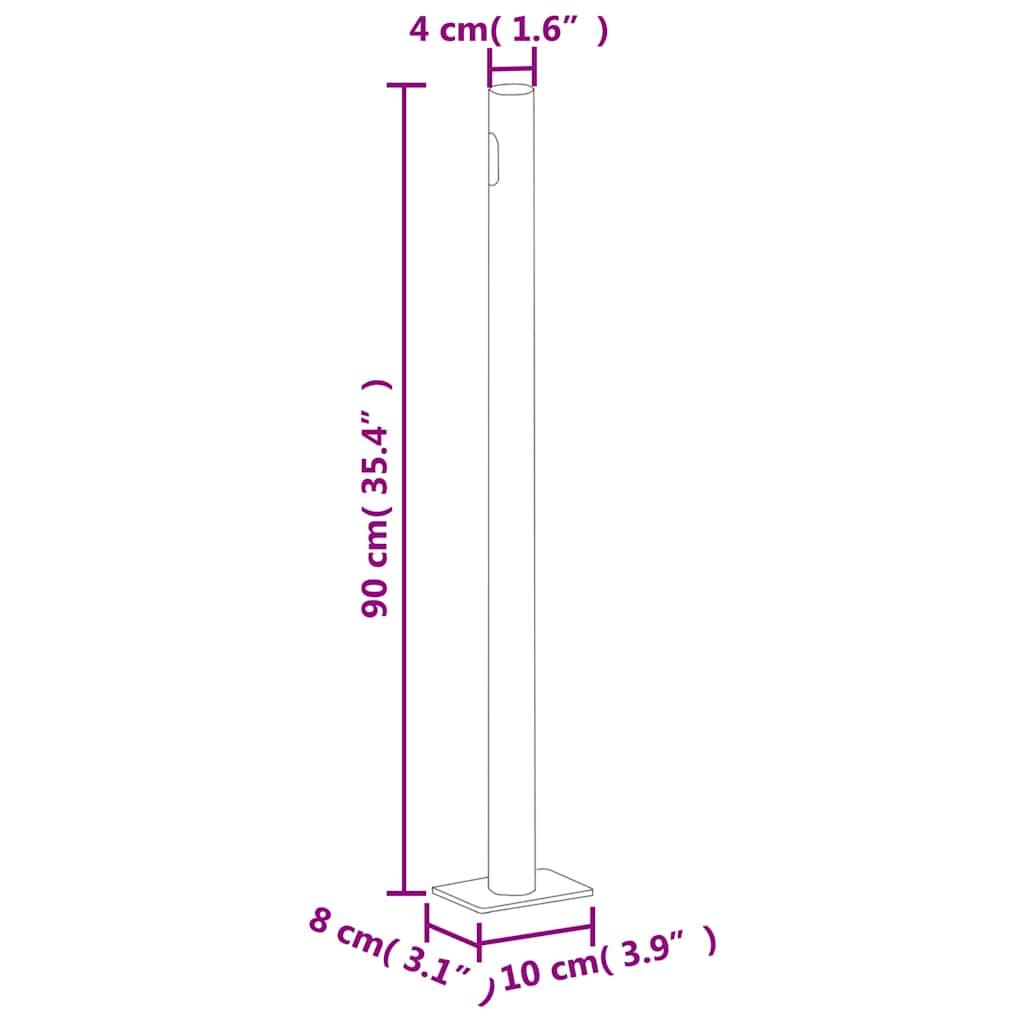 vidaXL Retractable Side Awning 140 x 300 cm Red