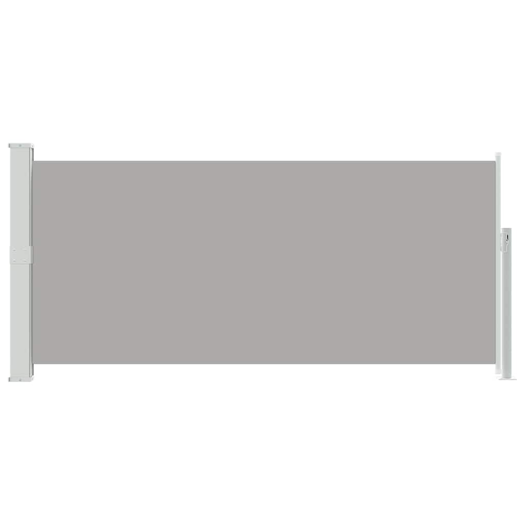 vidaXL Side Awning | Green grey | 100% Polyester fabric, Steel frame