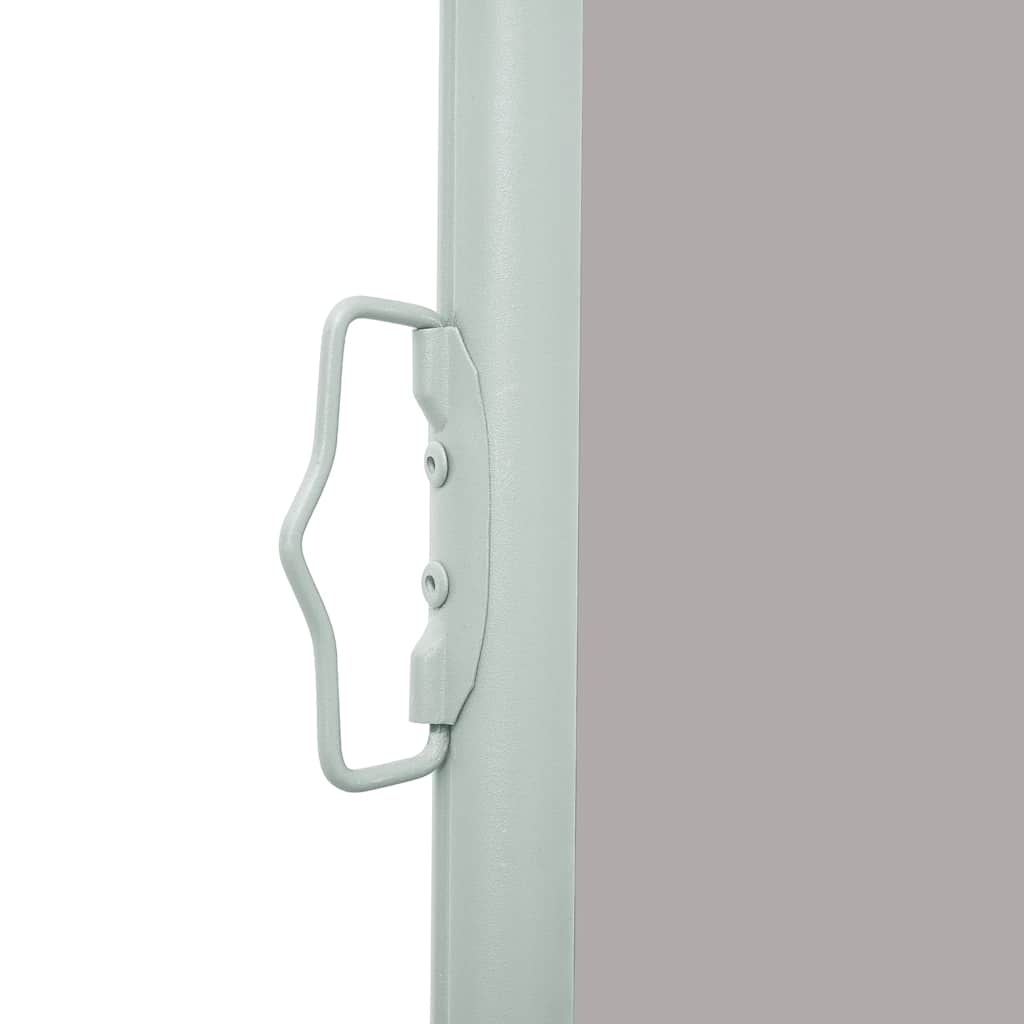 vidaXL Side Awning | Green grey | 100% Polyester fabric, Steel frame