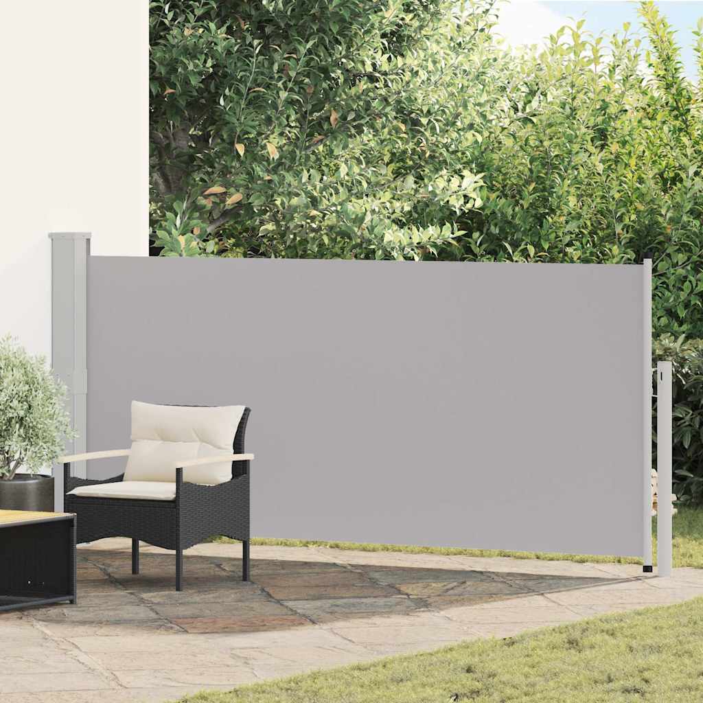 vidaXL Retractable Side Awning 140 x 314 cm Grey