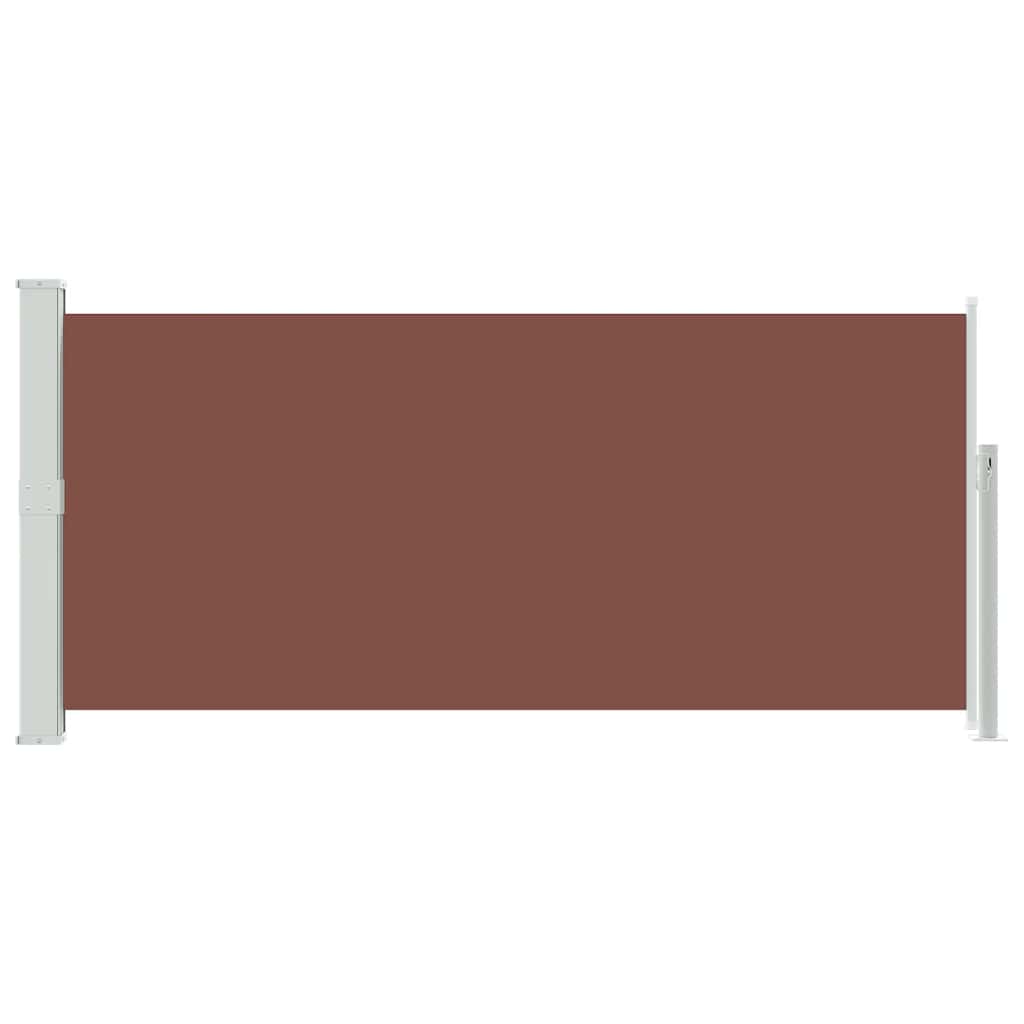 vidaXL Side Awning | Brown | Steel frame, 100% polyester fabric with PU coating