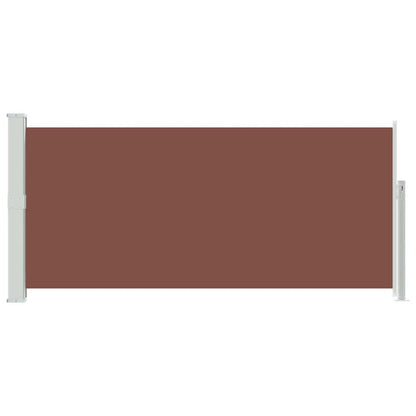 vidaXL Side Awning | Brown | Steel frame, 100% polyester fabric with PU coating