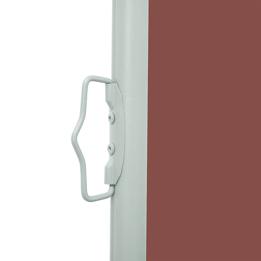 vidaXL Side Awning | Brown | Steel frame, 100% polyester fabric with PU coating