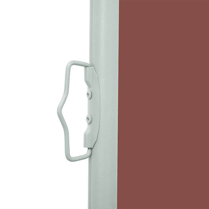 vidaXL Side Awning | Brown | Steel frame, 100% polyester fabric with PU coating