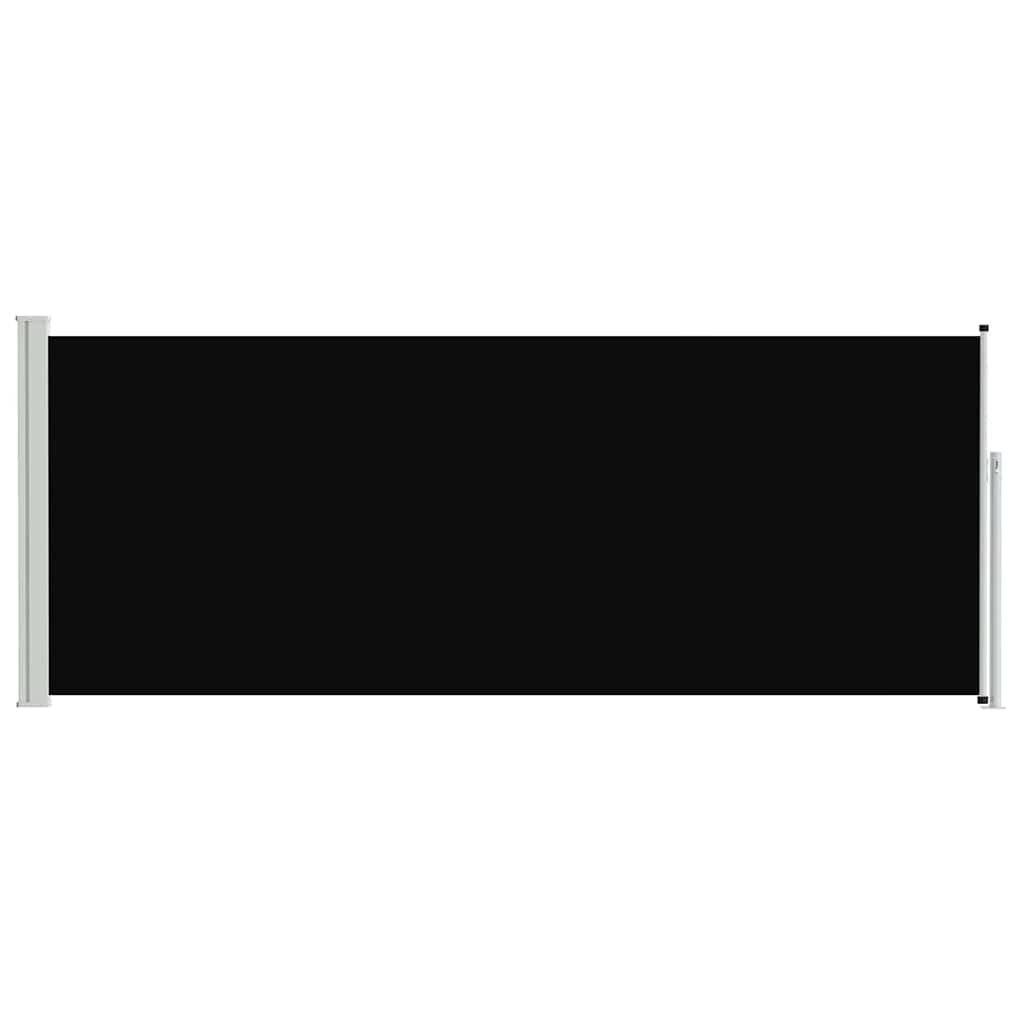 vidaXL Retractable Side Awning 117x314 cm Black