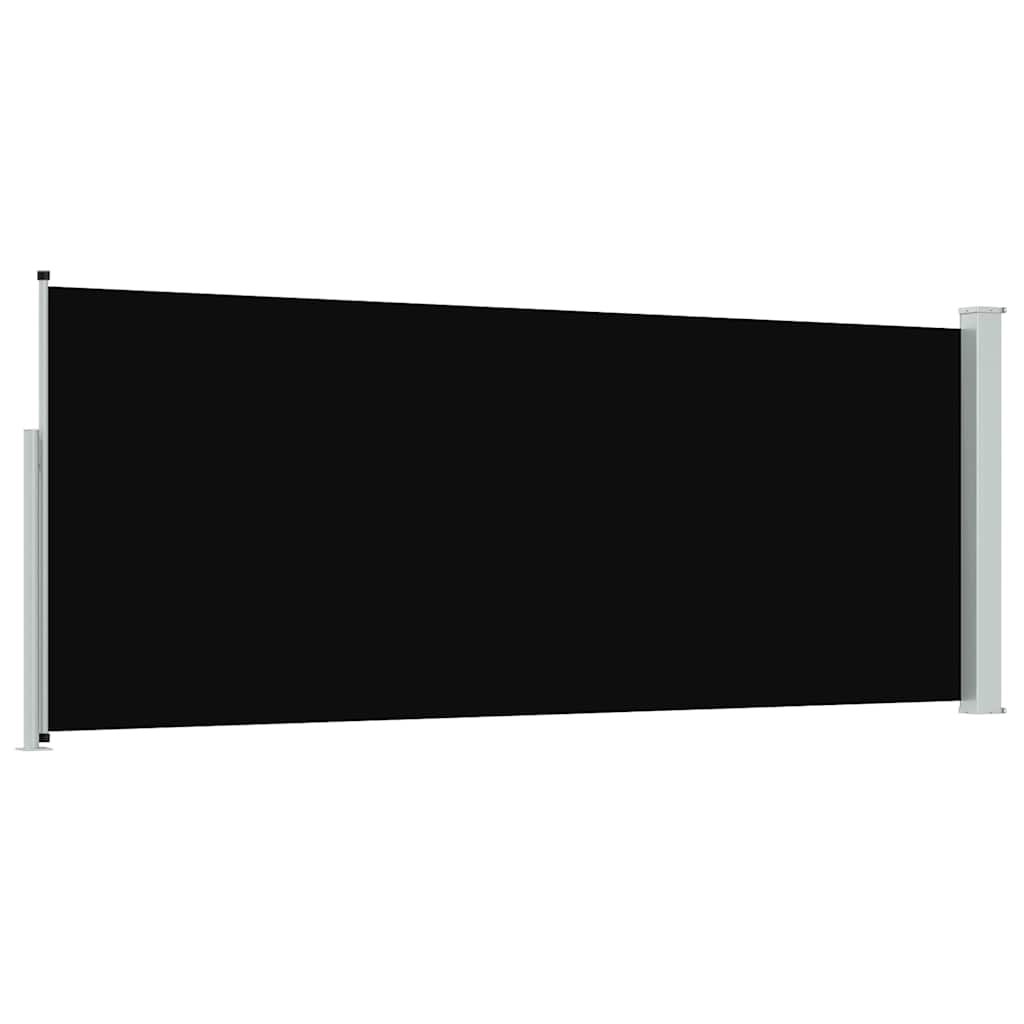 vidaXL Retractable Side Awning 117x314 cm Black