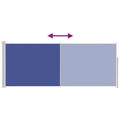 vidaXL Retractable Side Awning 117x314 cm Blue