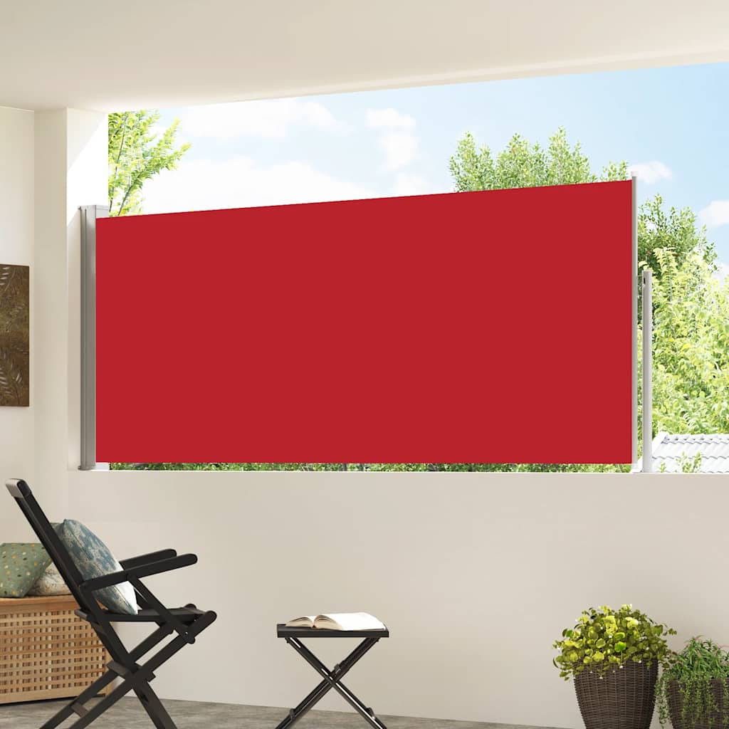 vidaXL Retractable Side Awning 120 x 300 cm Red