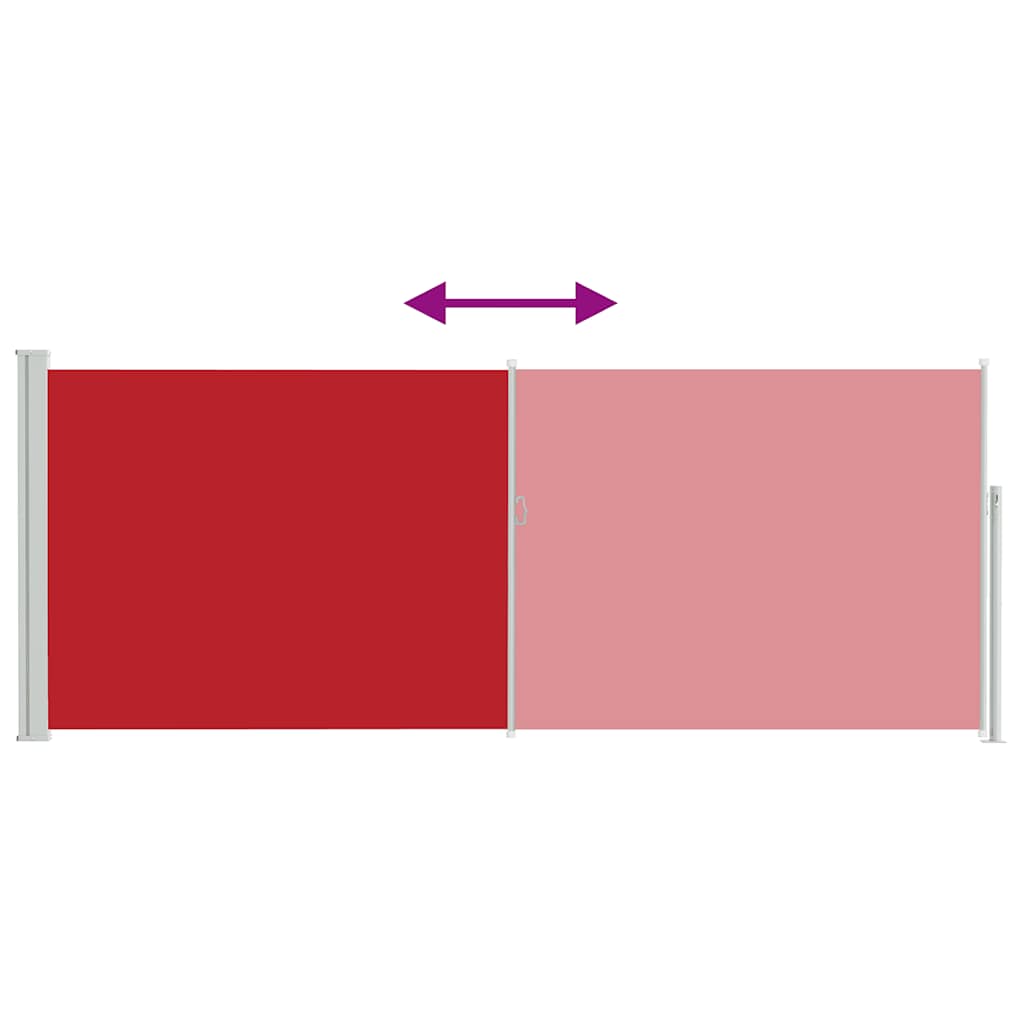 vidaXL Retractable Side Awning 120 x 300 cm Red